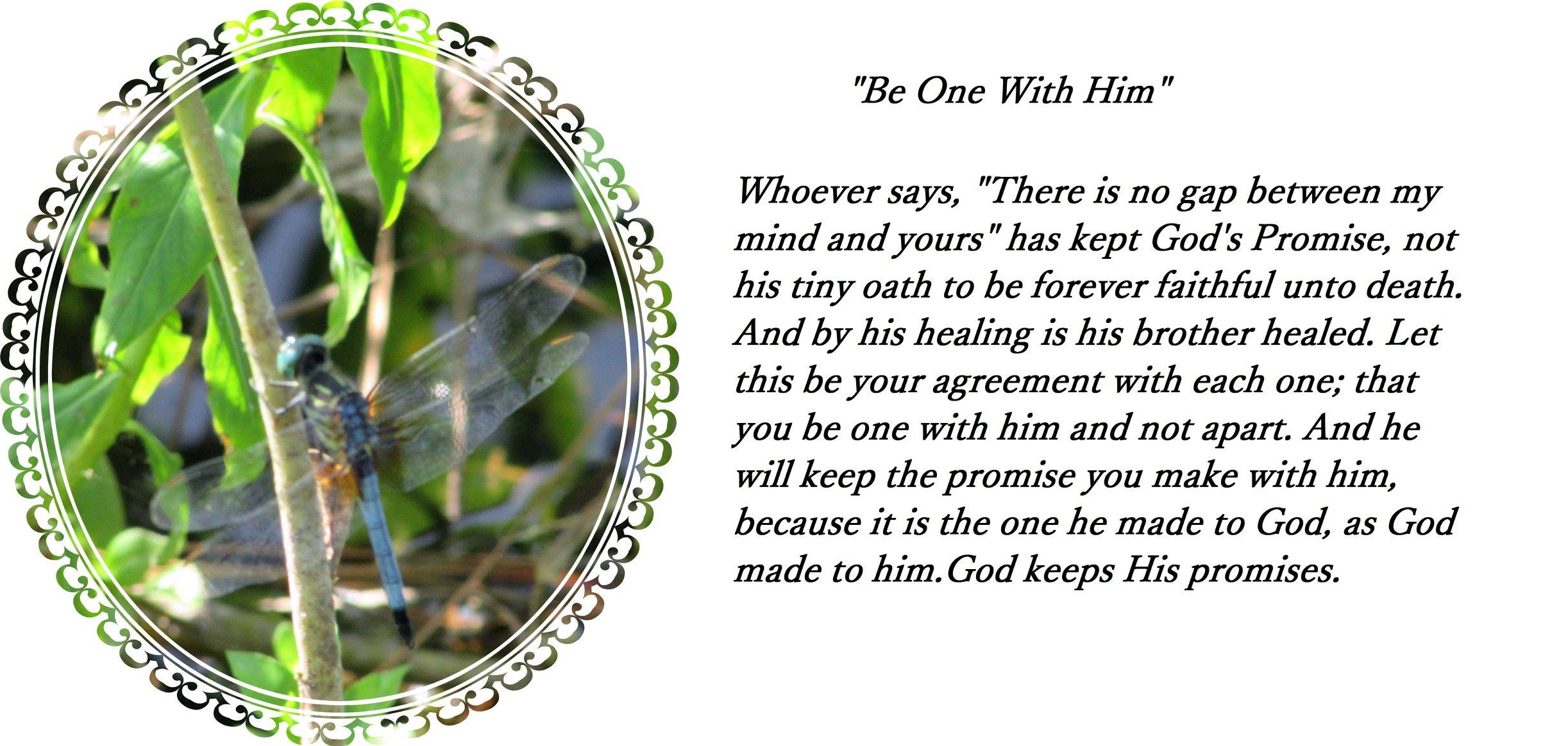 “Be One With Him” – 